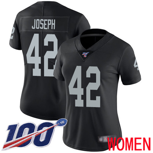 Oakland Raiders Limited Black Women Karl Joseph Home Jersey NFL Football #42 100th Season Vapor Jersey